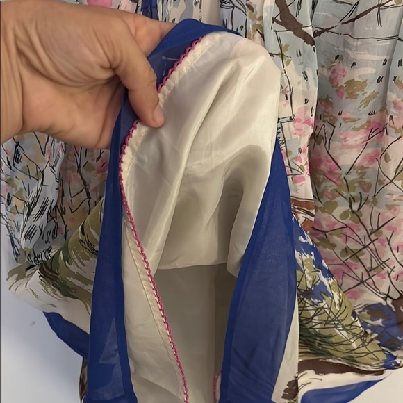 Anthropologie We love Vera Colorful Scenic Print Dress size 4 - Picture 7 of 7